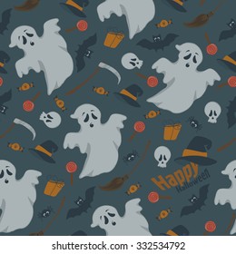 Vector illustration of seamless dark background for the holiday Halloween, card, Wallpaper, postcard, banner.