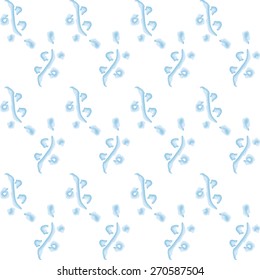 Vector illustration of a seamless design for background or tiles in tender watercolors, stylized floral pattern