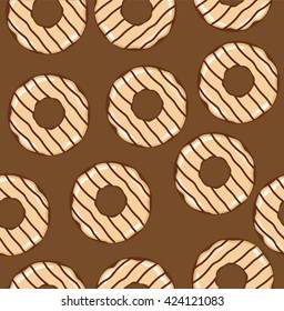 vector illustration of seamless donuts background