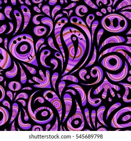 Vector illustration. Vector seamless doodle pattern for design, textile or fabric.