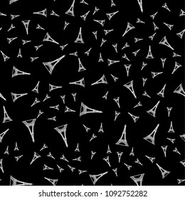 Vector illustration. Seamless Eiffel tower pattern.
