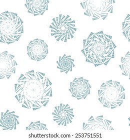 Vector illustration: seamless  ethnic background with solar vortexes
