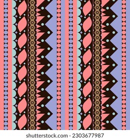 Vector Illustration Seamless Ethnic Decorative Ornament Simple Geometric Pattern Design Tribal Background for Fabric Textile Fashion or home wallpaper design