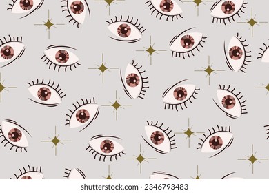 vector illustration of seamless eye background