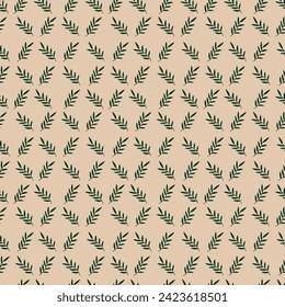 Vector illustration. Seamless fabric pattern. Plants nature.