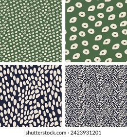 Vector illustration. Seamless fabric pattern. Spot points.