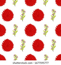 Vector illustration seamless floral Leaf pattern Background