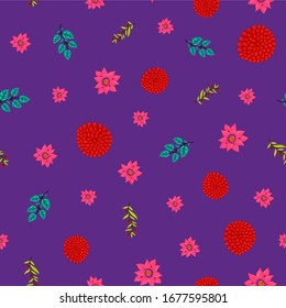 Vector illustration seamless floral Leaf pattern Background
