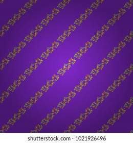 Vector illustration. Seamless Floral Pattern in violet, yellow and blue colors.