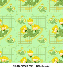 Vector illustration of a seamless floral pattern in winter for Happy New Year,happy birthday and Merry Christmas cards.