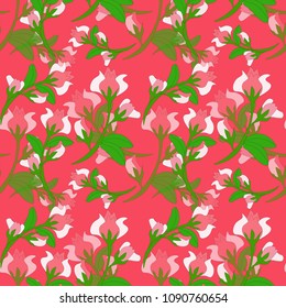 Vector illustration of a seamless floral pattern in winter for Happy New Year,happy birthday and Merry Christmas cards.
