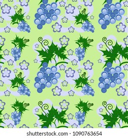 Vector illustration of a seamless floral pattern in winter for Happy New Year,happy birthday and Merry Christmas cards.