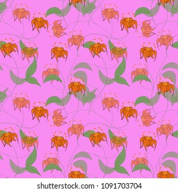 Vector illustration of a seamless floral pattern in winter for Happy New Year,happy birthday and Merry Christmas cards.