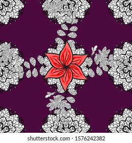 Vector illustration. Seamless floral pattern with nice doodles flowers. Cute Floral pattern in the small flower. Beautiful fabric pattern.