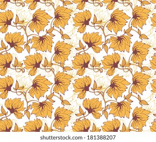 Vector illustration of Seamless floral pattern
