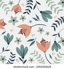Vector illustration of a seamless floral pattern in spring for Wedding, anniversary, birthday and party. Design for banner, poster, card, invitation and scrapbook