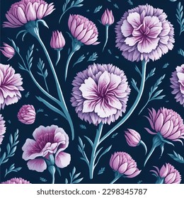 Vector illustration of a seamless floral pattern with cute birds in spring for Wedding, anniversary, birthday and party. Design for banner, poster, card, invitation and scrapbook