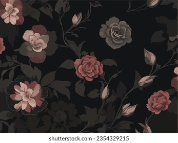 Vector illustration of a seamless floral pattern