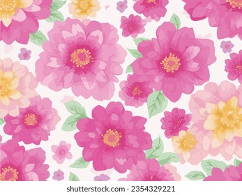 Vector illustration of a seamless floral pattern
