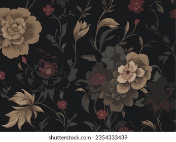 Vektorgrafik eines nahtlosen Blumenmusters