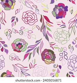 Vector illustration of a seamless floral pattern. Elegant template for fashion prints. Design for banner, poster, card, invitation and scrapbook. 