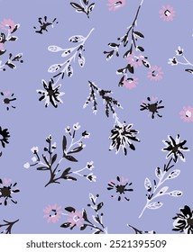 Vector illustration of a seamless floral pattern with cute birds in spring for Wedding, anniversary, birthday and party. Design for banner, poster, card, invitation and scrapbook