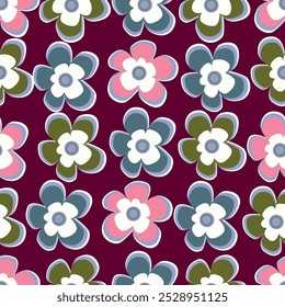 Vector illustration of a seamless floral pattern with cute birds in spring for Wedding, anniversary, birthday and party. Design for banner, poster, card, invitation and scrapbook
