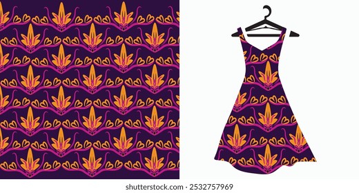 Vector illustration of seamless floral pattern in spring for Wedding, anniversary, birthday and party. Design for banner, poster, card, invitation and scrapbook