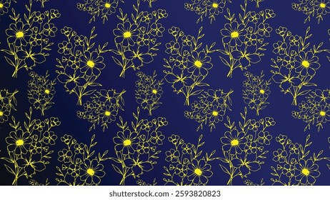 Vector illustration of a seamless floral pattern in spring for Wedding, anniversary, birthday and party. Design for banner, poster, card, invitation and scrapbook