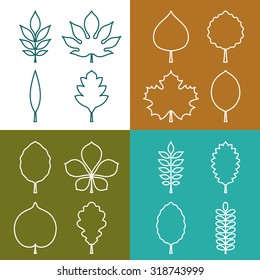 Vector illustration: seamless floral pattern with black and white contours of tree leaves  isolated on varicolored squared backdrop