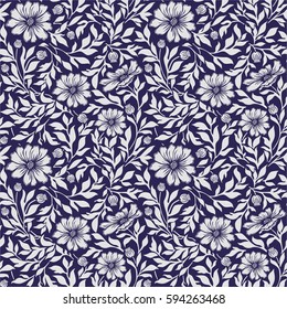 ilustración vectorial de un patrón floral transparente