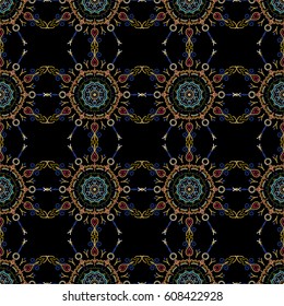 Vector illustration. Vector seamless floral pattern for design, textile or fabric.