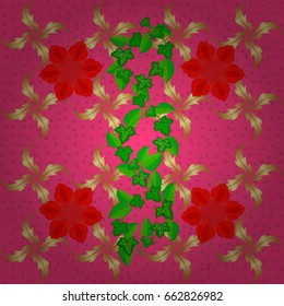 Vector illustration. Seamless Floral Pattern on a pink background.