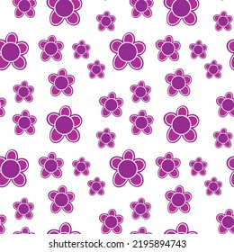 Vector illustration of seamless flower pattern. Floral organic background