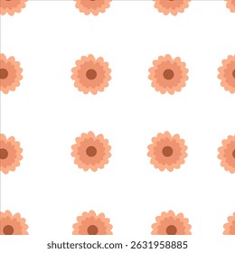 Vector illustration of seamless flower petals pattern with soft curves and repeating layout, perfect for fabric, wallpaper, packaging, and decorative backgrounds.