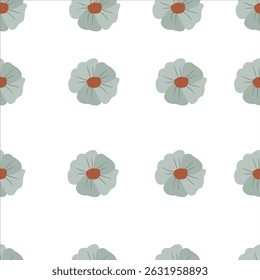 Vector illustration of seamless flower petals pattern with soft curves and repeating layout, perfect for fabric, wallpaper, packaging, and decorative backgrounds.