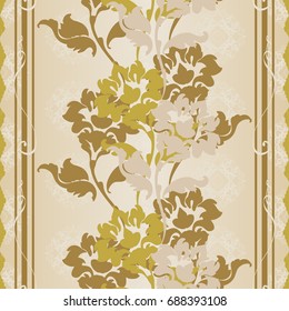 Vector illustration. Seamless flowers pattern.