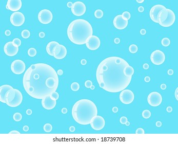 Vector illustration. Seamless foam bubbles  background.