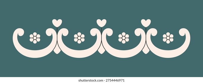 Vector illustration of a seamless frieze, classical architectural ornament with floral motifs. Stucco fragment. For textile design, wallpaper patterns, invitations design and packaging projects.