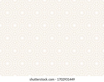 Ilustración vectorial de un patrón geométrico arábico sin soldadura en color claro