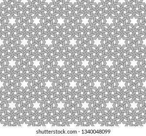 Vector Illustration of a seamless geometric background in black and white