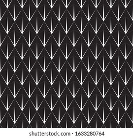 Vector Illustration of a seamless geometric background with white elements on black hexagonal tiles