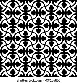 Vector illustration of Seamless Geometric Background in black and white