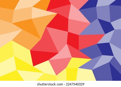 Vector illustration seamless geometric diamond pattern red blue yellow colorful style