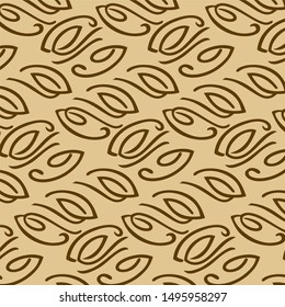 Vector illustration of seamless geometric leaf patterns. Floral organic background for decoration, poster, banner, greeting card, greeting card, advertising, packaging, cover, fabric, textile, holiday