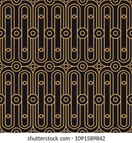 Vector illustration. Seamless geometric ornament new style. A set of copper colored lines cutting the sugar seamless. Modern abstract textures.