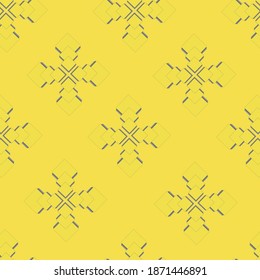 Ilustración vectorial de un patrón geométrico sin fisuras en amarillo.