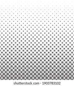 Vector Illustration of a Seamless Geometric Pattern in black and white  with size gradaition 