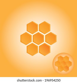 Vector illustration of seamless geometric pattern with honeycombs