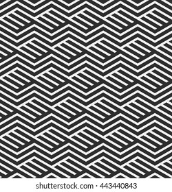 Vector illustration of seamless geometric pattern. Striped vector background.